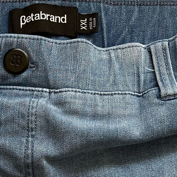 BETABRAND DENIM WORK YOGA PANTS SIZE XXL CASUAL CHIC COMFY STYLISH PULL ON - Picture 3 of 8
